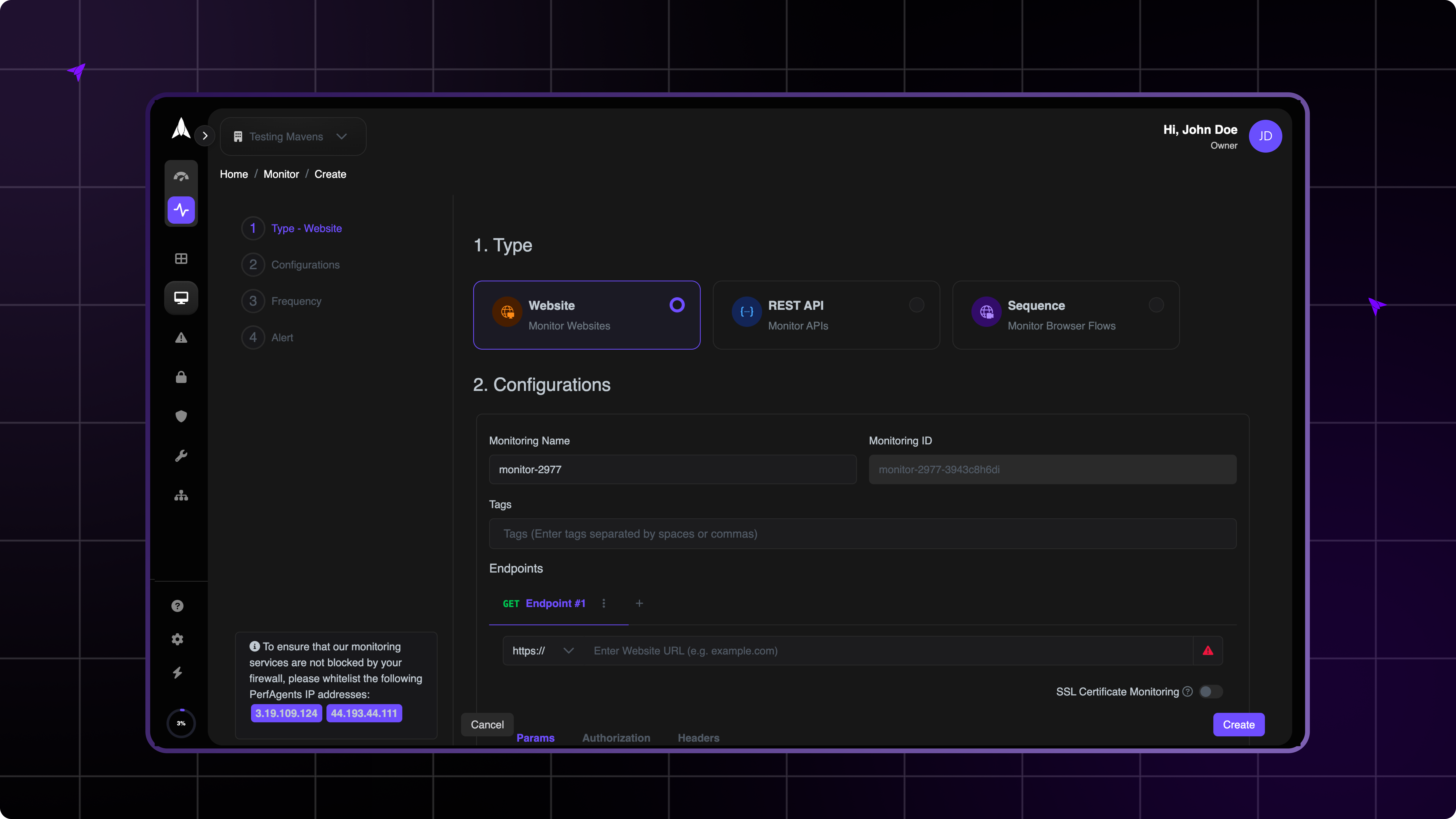 Setup Synthetic Monitoring